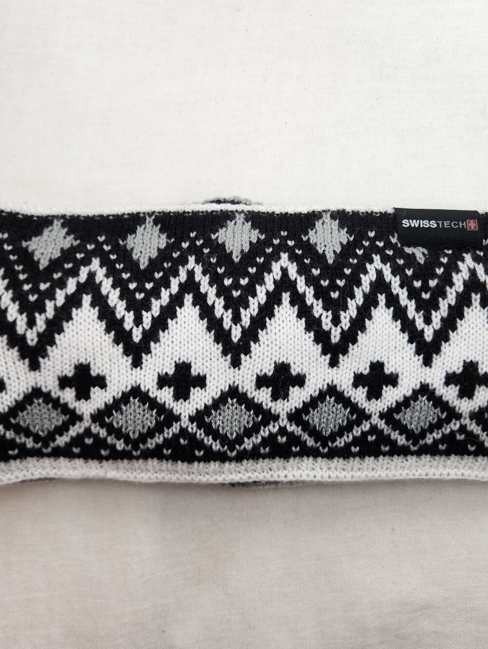 Swiss Tech Womens Fair Isle Knit Acrylic Headband Winter Warm